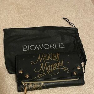 Bioworld Harry Potter HP Gold and Black Mischief Managed Wallet